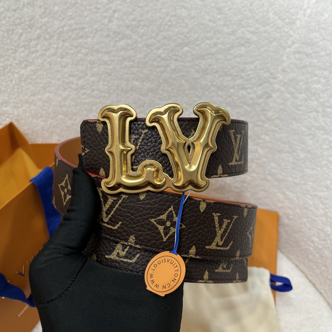  Louis Vuitton LV Men's Custom Canvas Belt