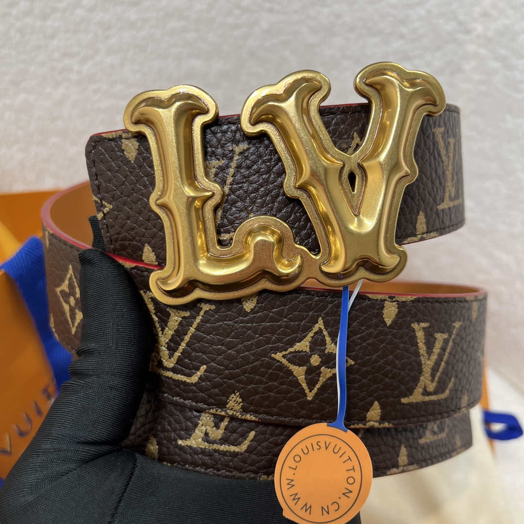  Louis Vuitton LV Men's Custom Canvas Belt