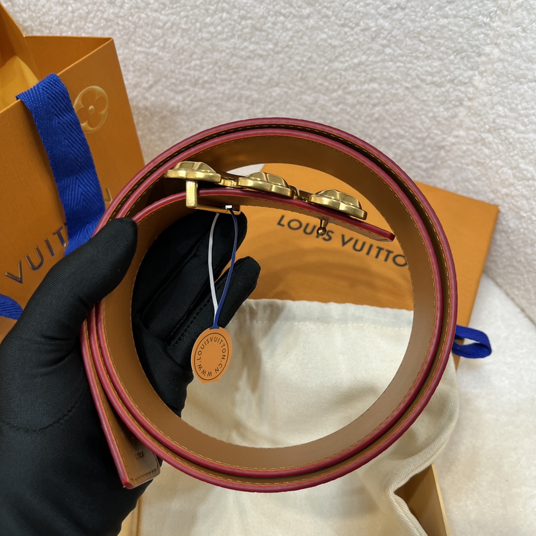 Louis Vuitton LV Men's Custom Canvas Belt
