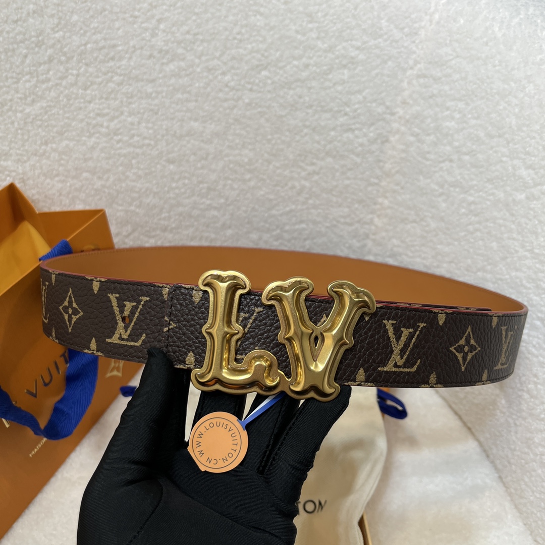  Louis Vuitton LV Men's Custom Canvas Belt