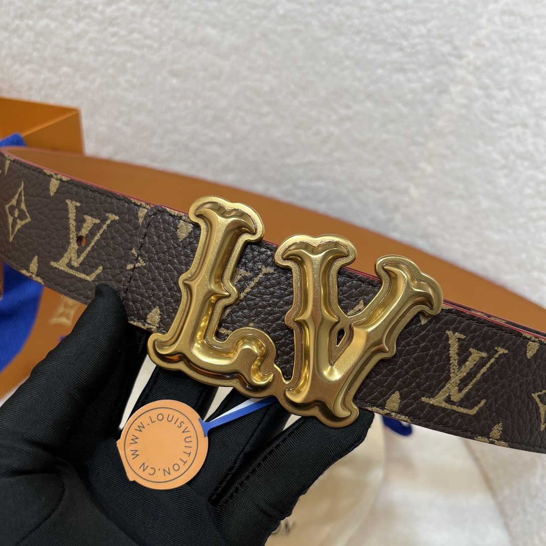  Louis Vuitton LV Men's Custom Canvas Belt