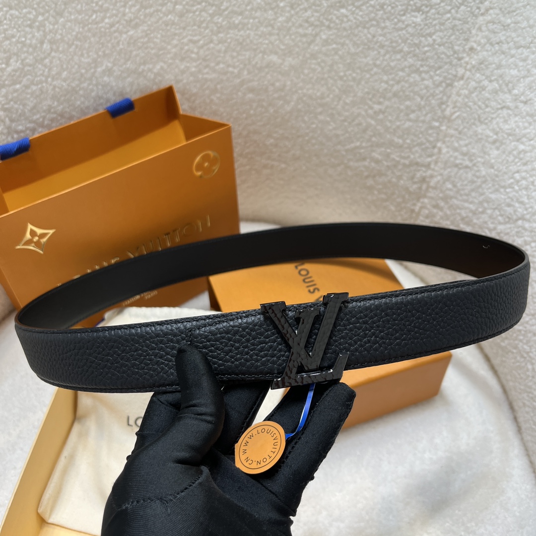 Louis Vuitton LV Men's Reversible Togo Leather Belt