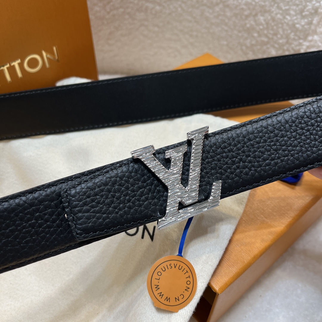 Louis Vuitton LV Men's Reversible Togo Leather Belt