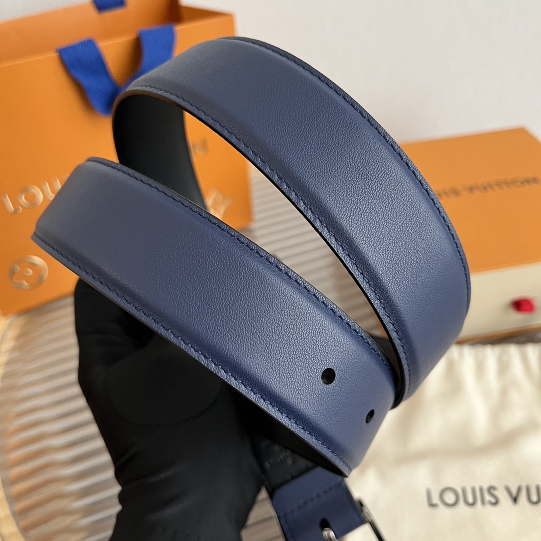 Louis Vuitton LV Men's Reversible Calfskin Leather Belt