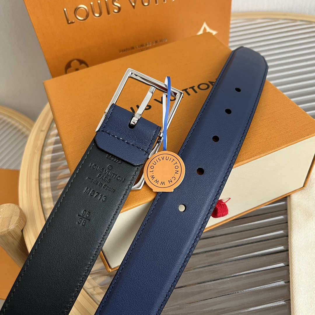 Louis Vuitton LV Men's Reversible Calfskin Leather Belt