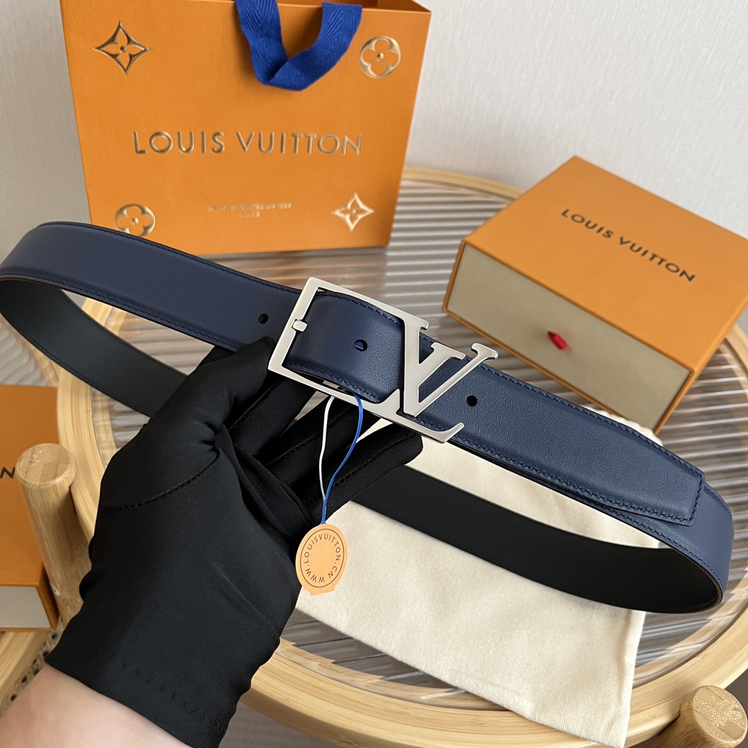 Louis Vuitton LV Men's Reversible Calfskin Leather Belt