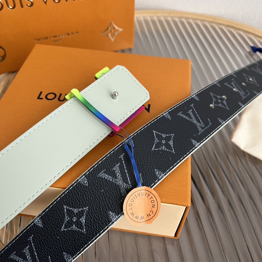 Louis Vuitton LV Custom 4cm Reversible Canvas Belt