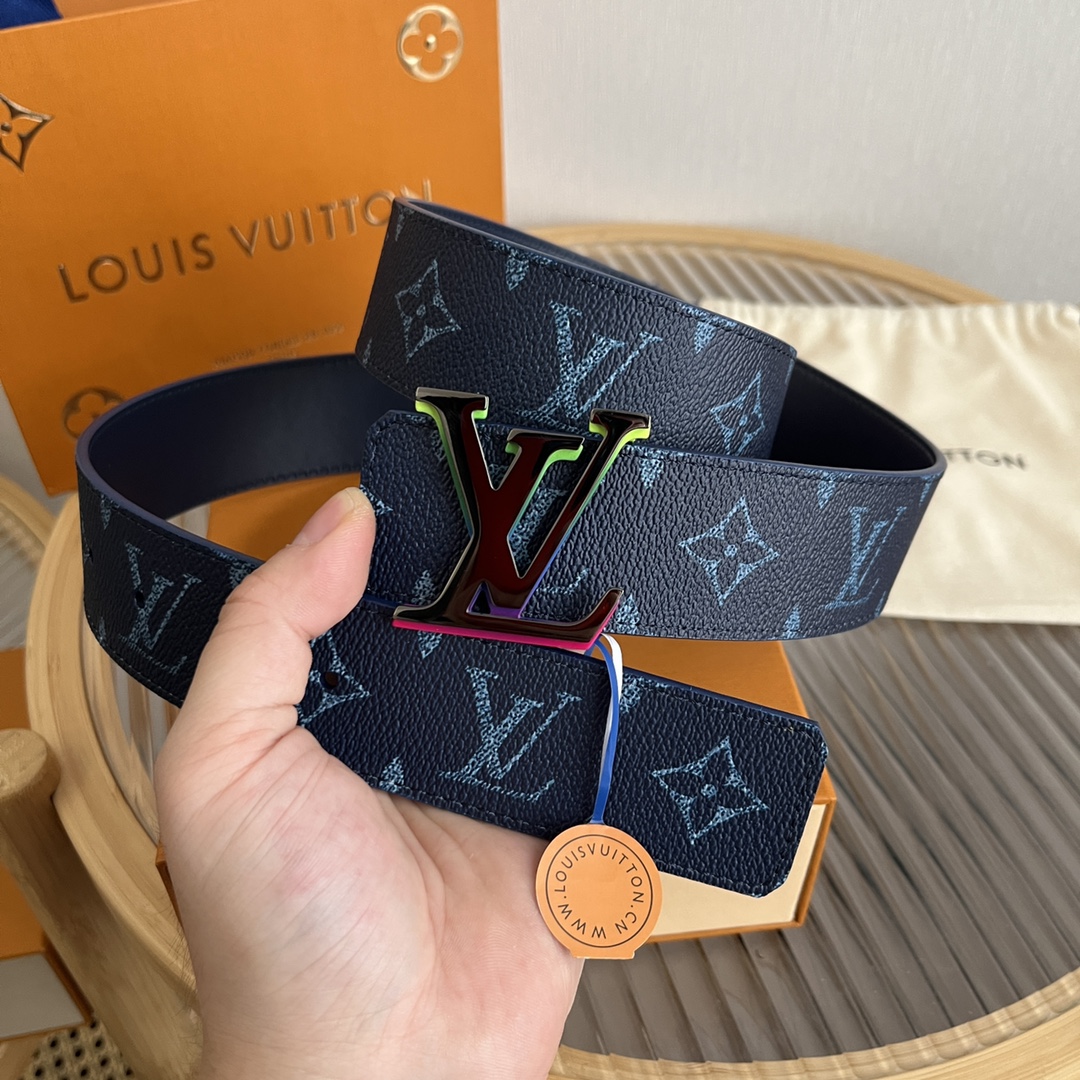 Louis Vuitton LV Custom 4cm Reversible Canvas Belt