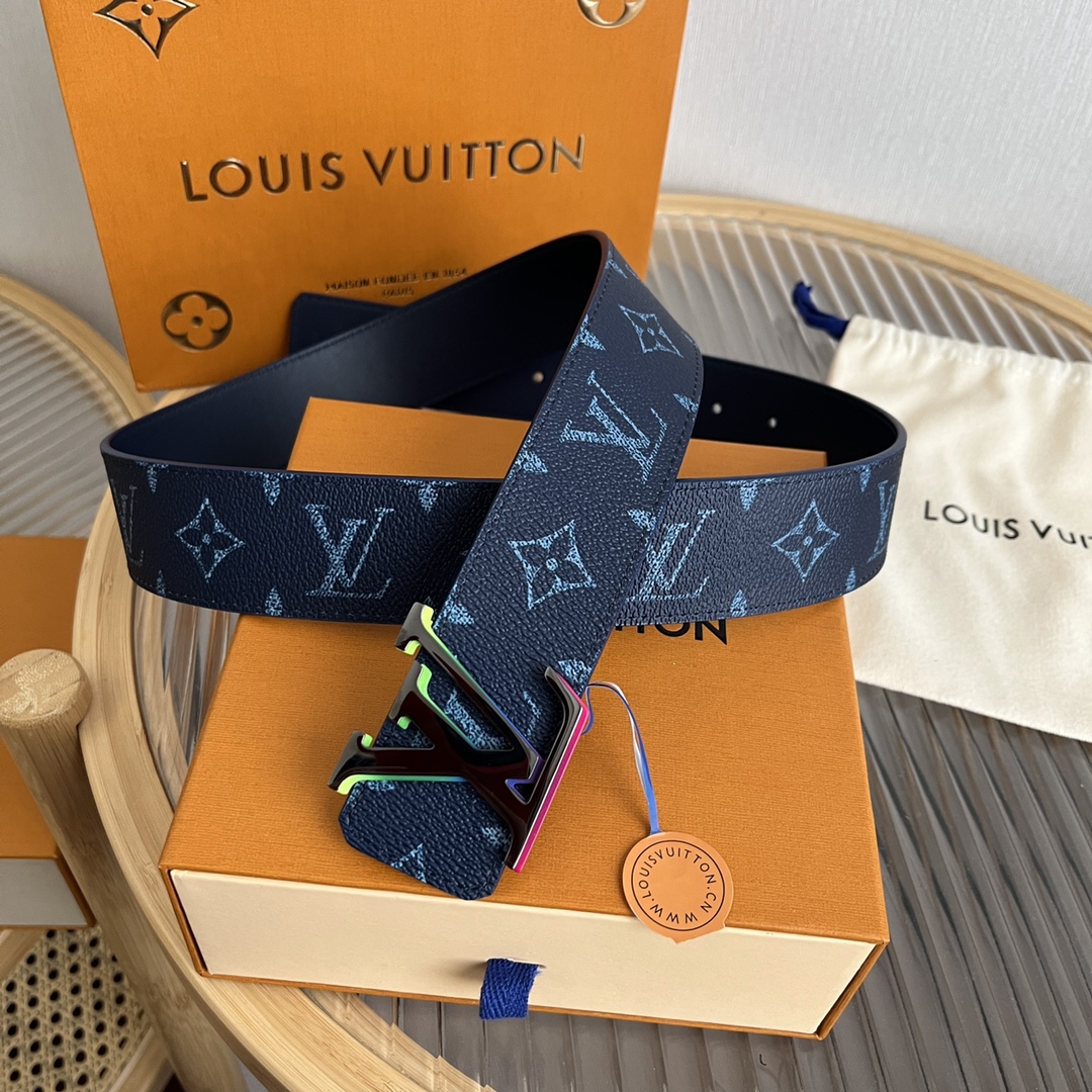 Louis Vuitton LV Custom 4cm Reversible Canvas Belt
