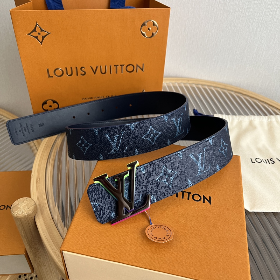Louis Vuitton LV Custom 4cm Reversible Canvas Belt
