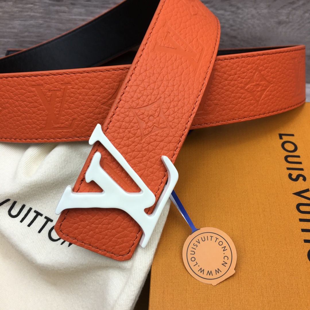 Louis Vuitton Men's Togo Embossed Leather Belt