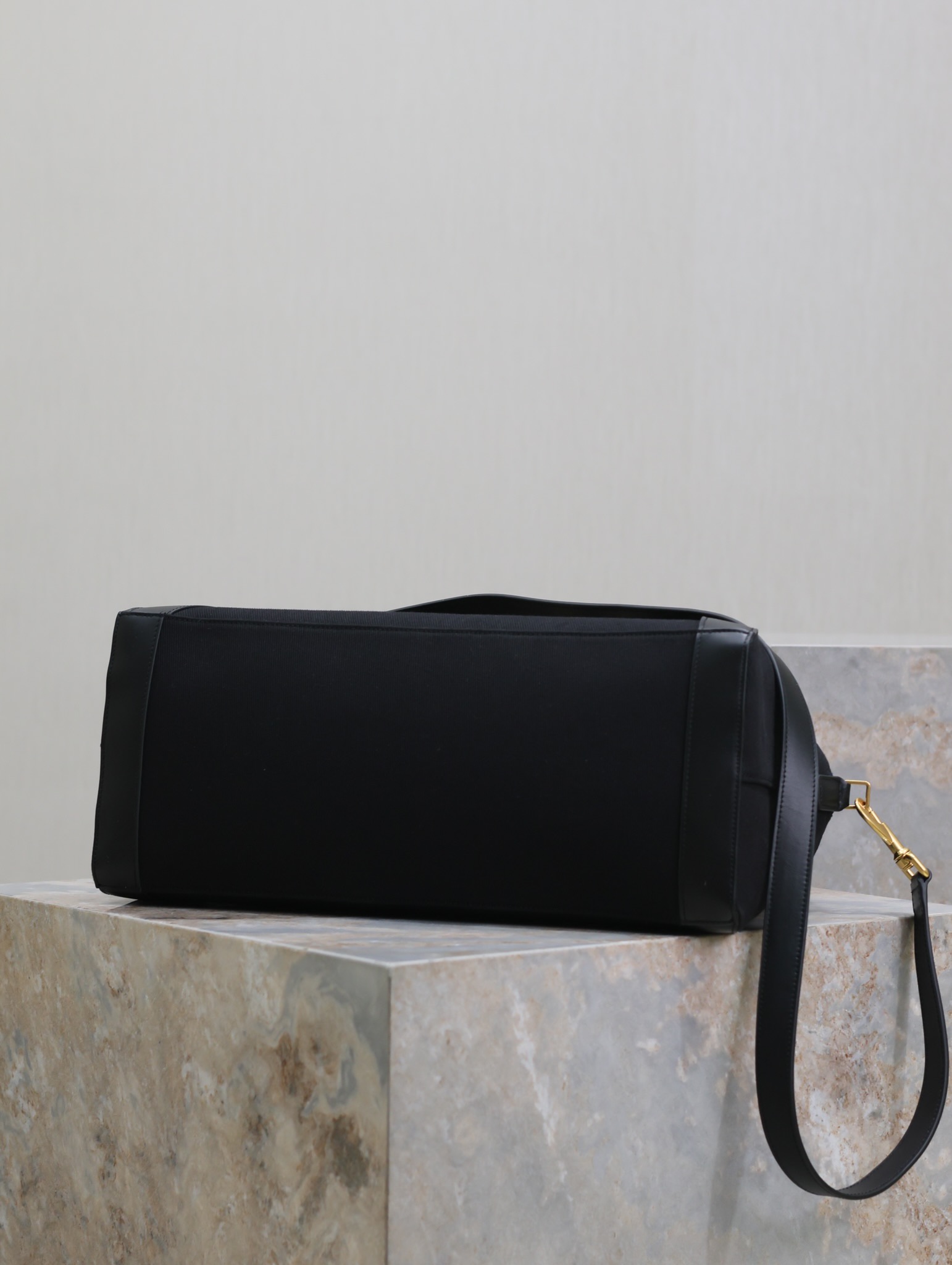 Saint Laurent Rive Gauche Embroidered Leather Bowling Bag