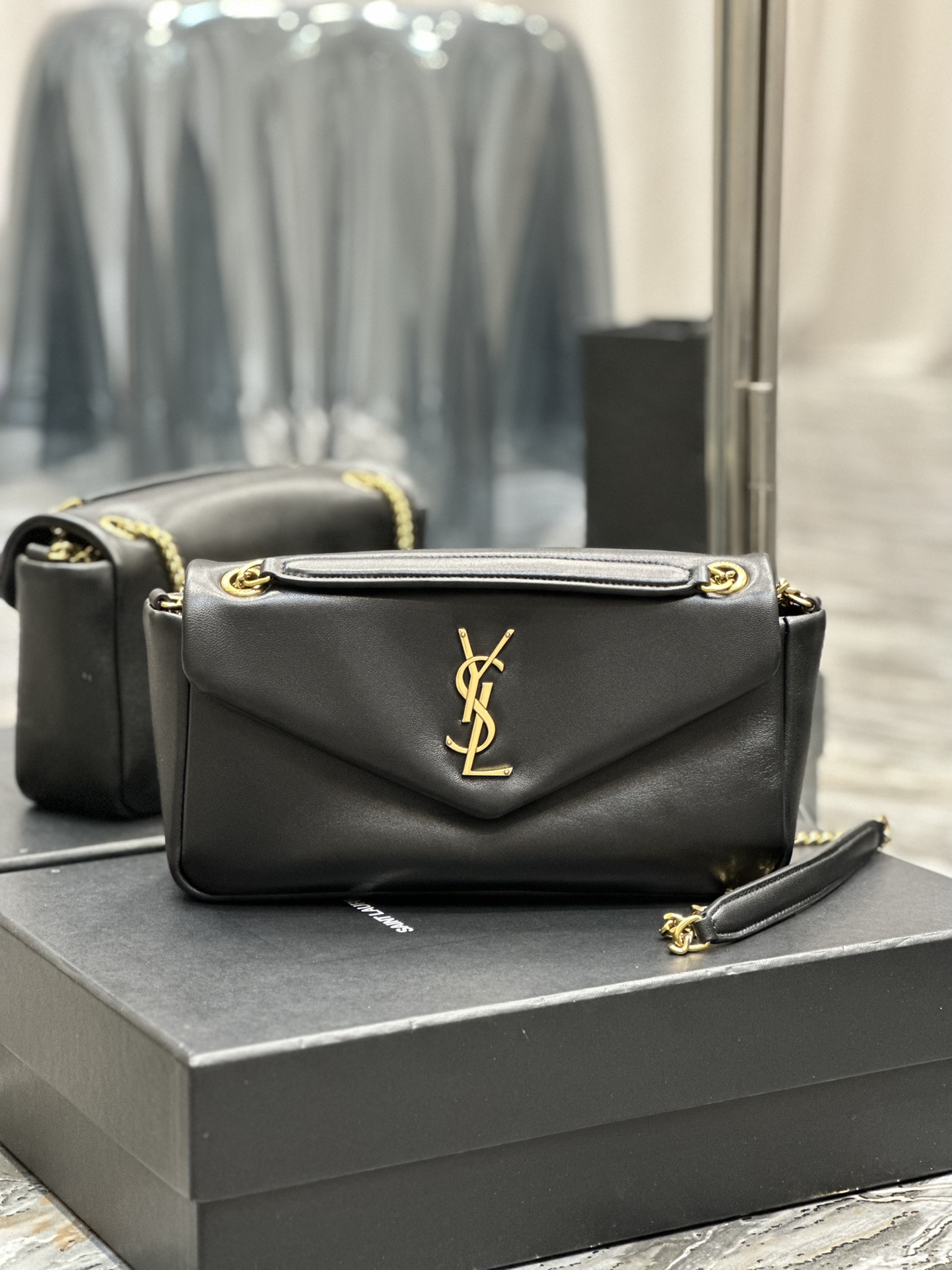 Saint Laurent Calypso Lambskin Chain Bag