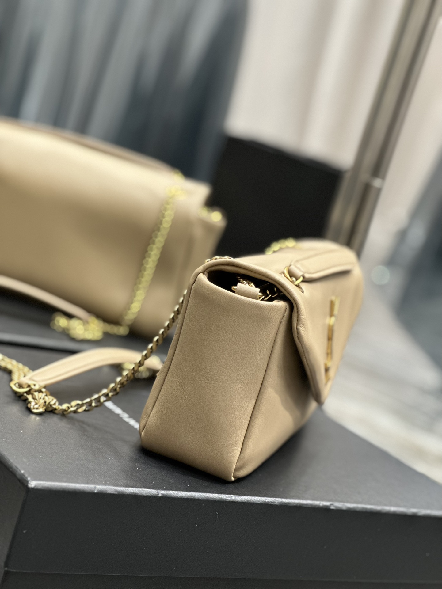 Saint Laurent Calypso Lambskin Chain Bag