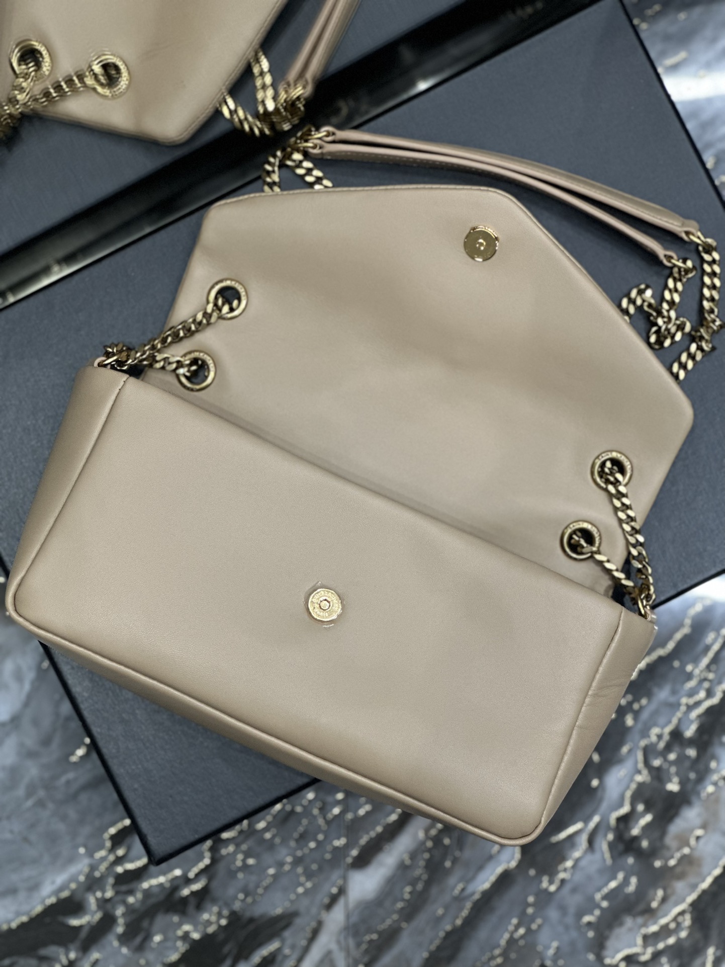 Saint Laurent Calypso Lambskin Chain Bag