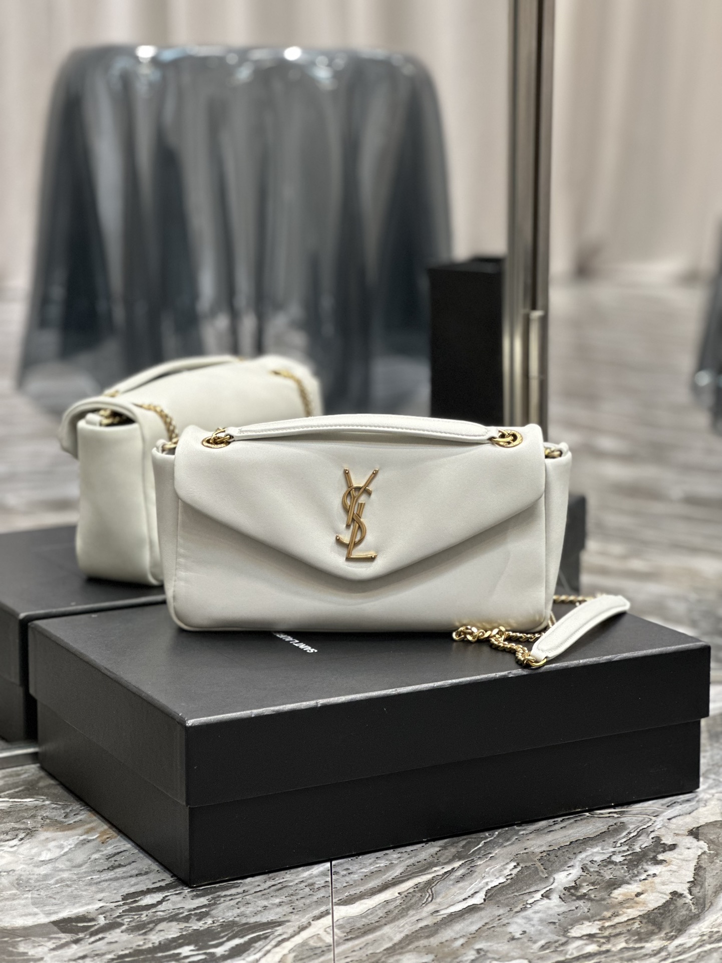 Saint Laurent Calypso Lambskin Chain Bag