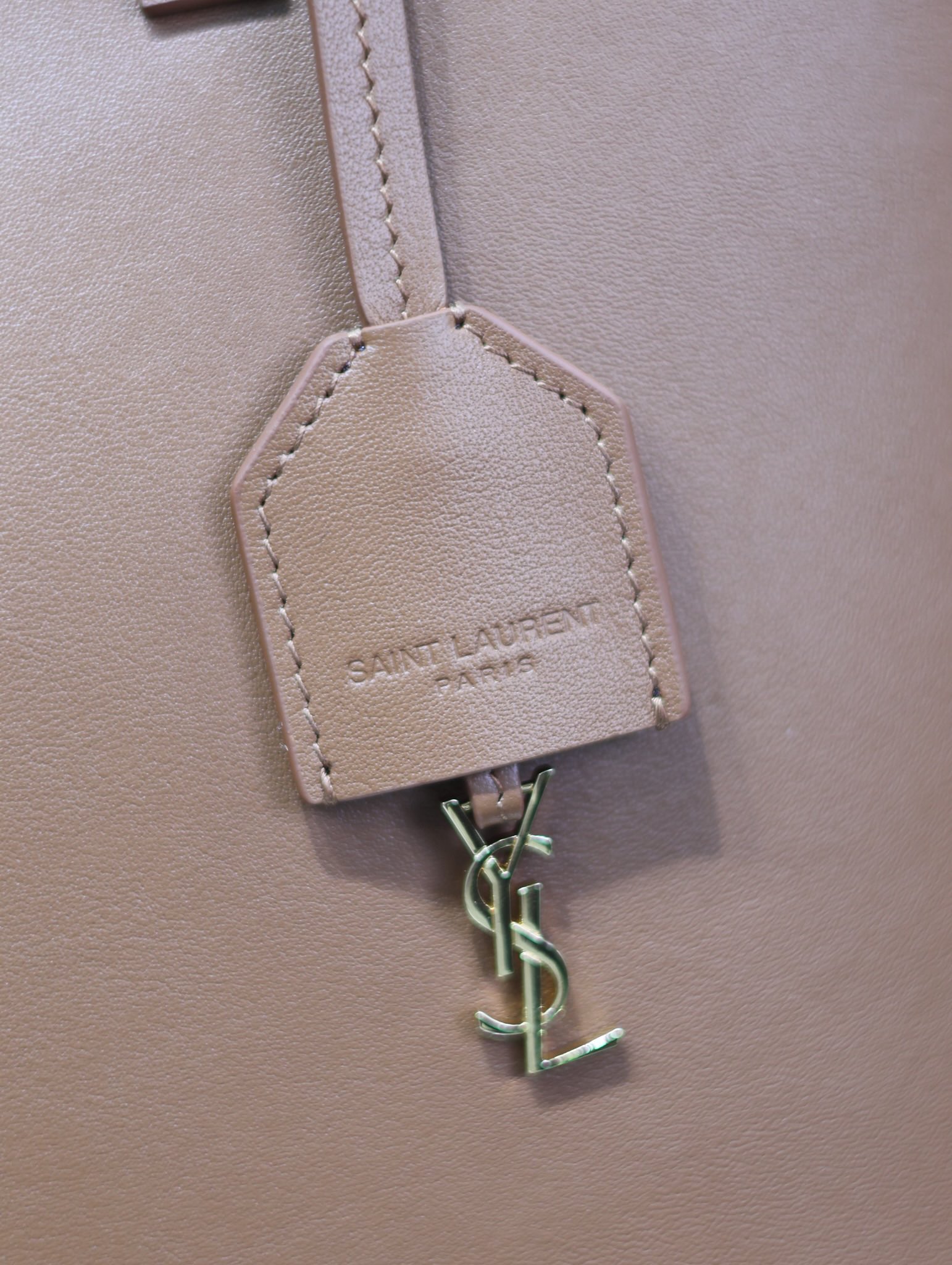 Saint Laurent Shopping Tote Bag Caramel (Vertical Style with Shoulder Strap)