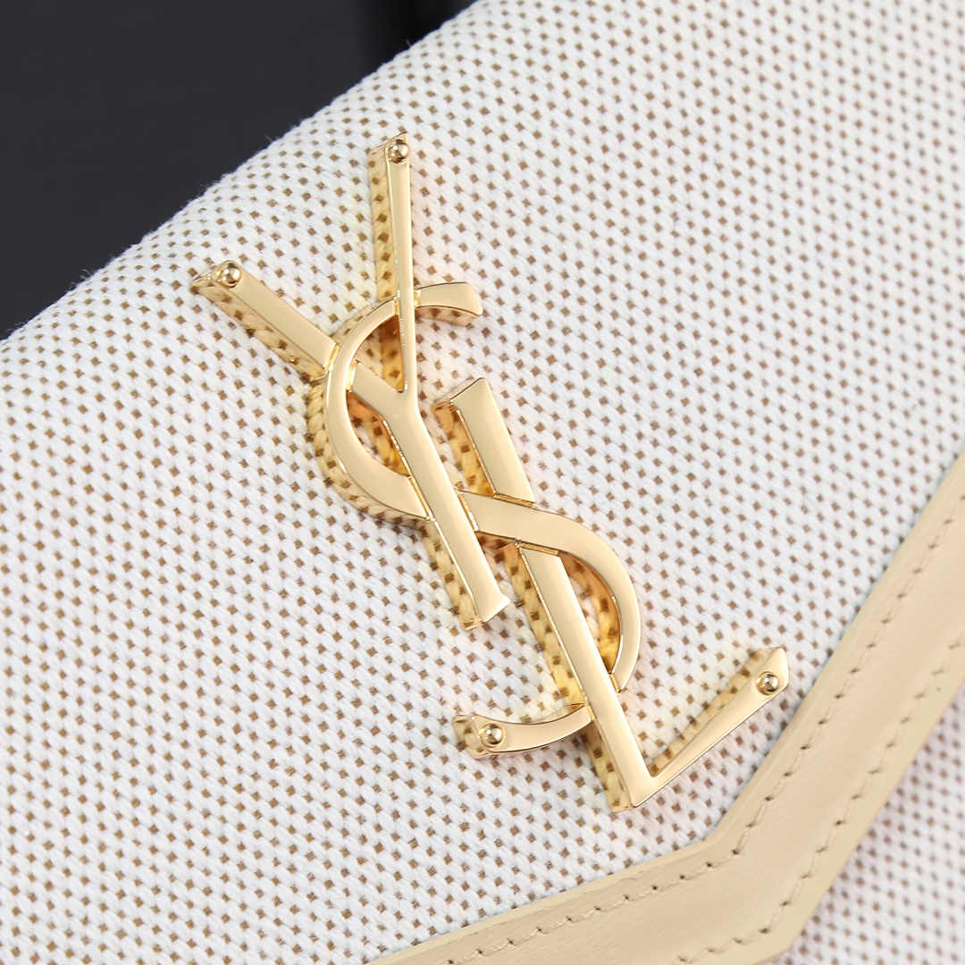 Saint Laurent YSL Uptown New Leather Clutch
