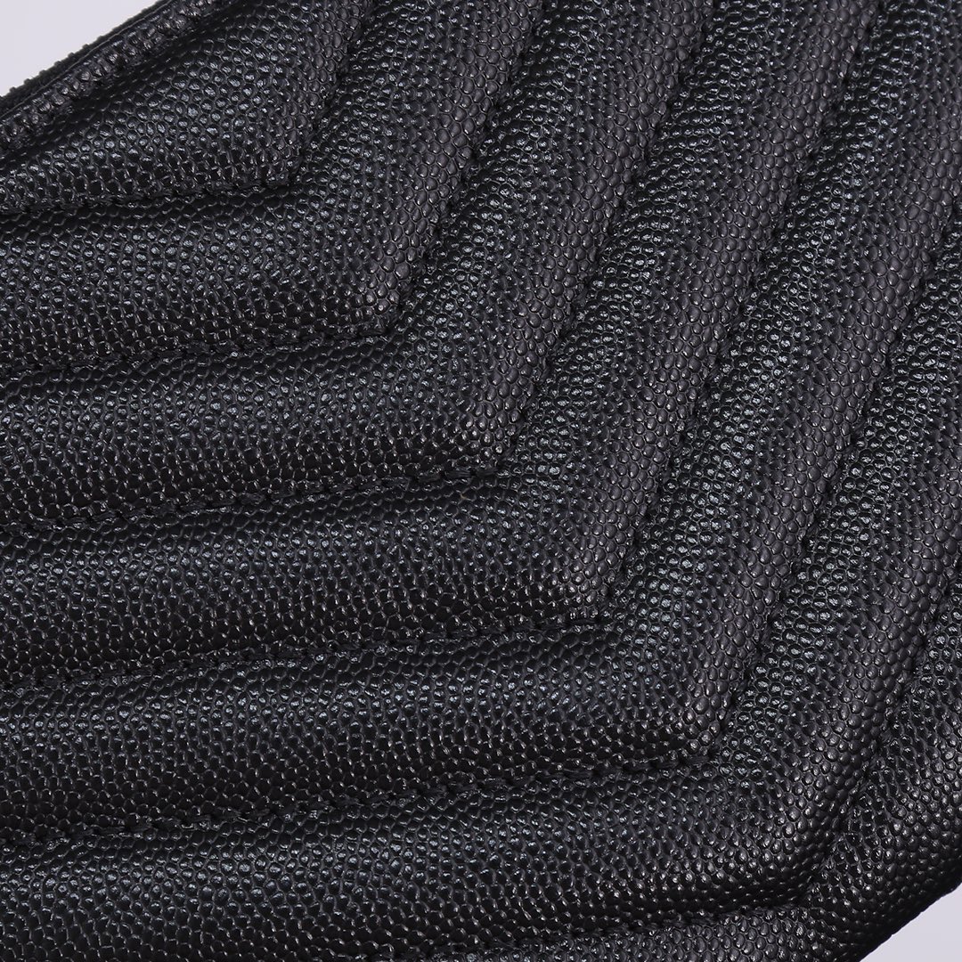 Saint Laurent YSL Monogram Caviar Black Zip Pouch