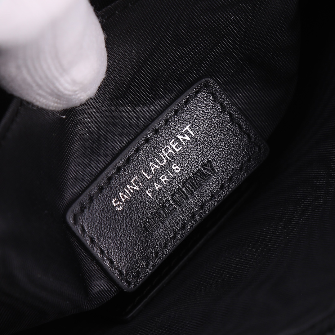 Saint Laurent YSL Monogram Caviar Black Zip Pouch