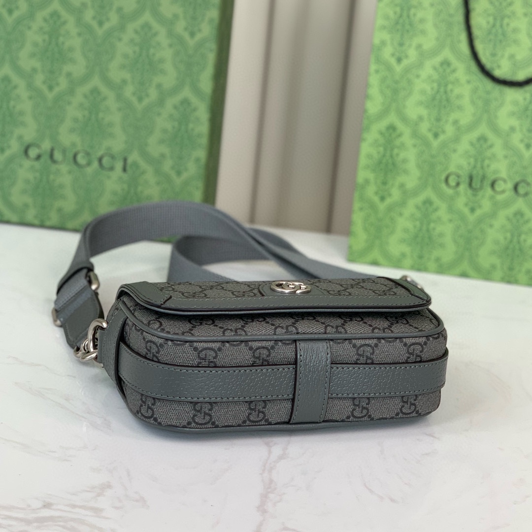 Gucci Ophidia Mini Shoulder Bag 795466 in Grey/Black