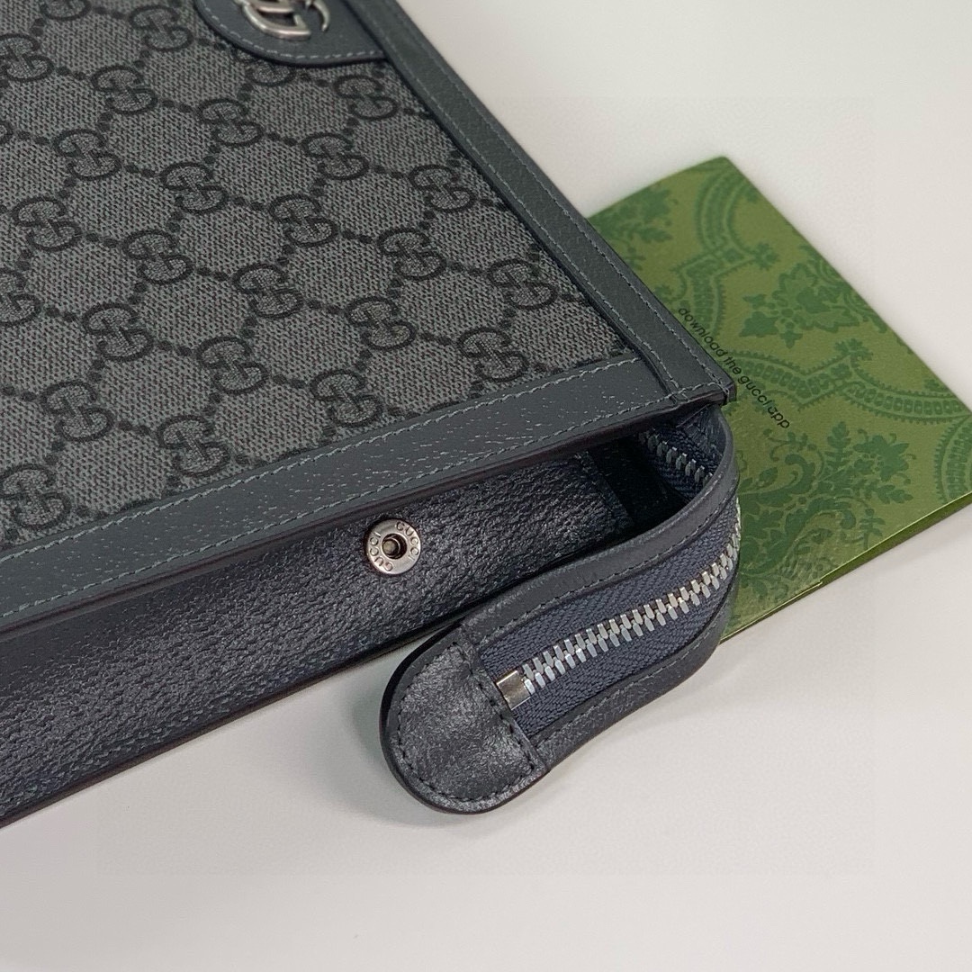 Gucci Ophidia Clutch Bag 760243 in Grey/Black