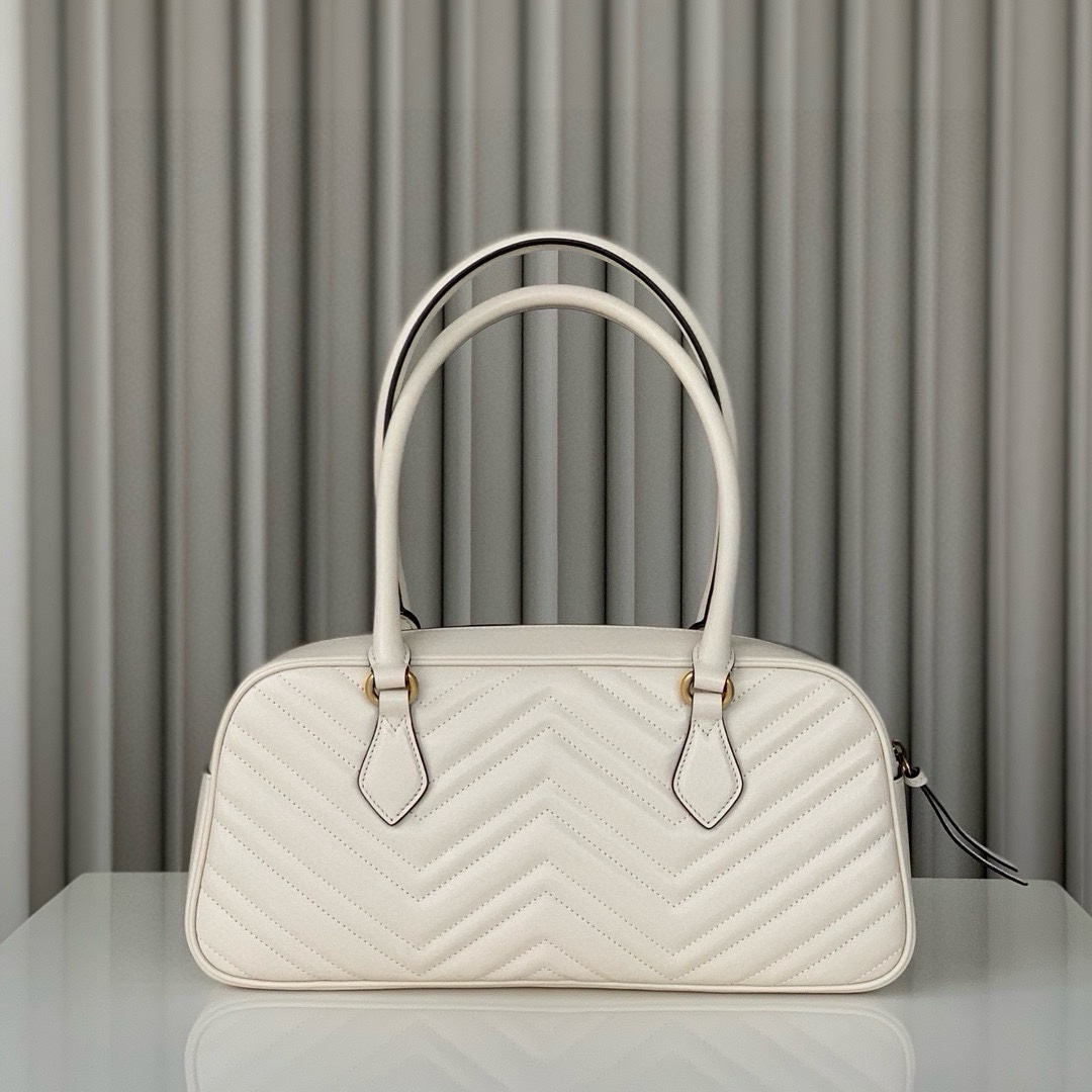 Gucci Marmont Medium Top Handle Bag 795218 (White)
