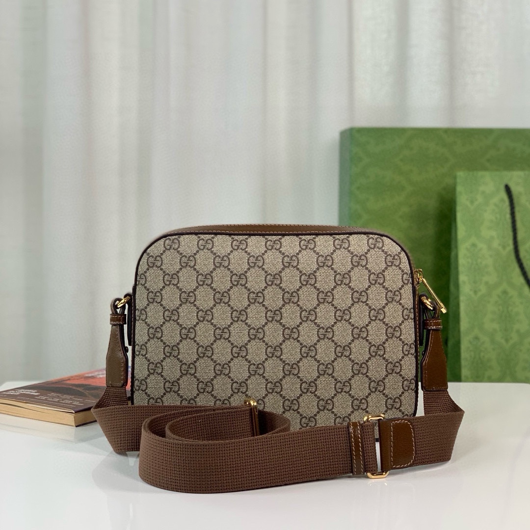  Gucci GG Retro Series Messenger Bag 675891 (Beige/Ebony)