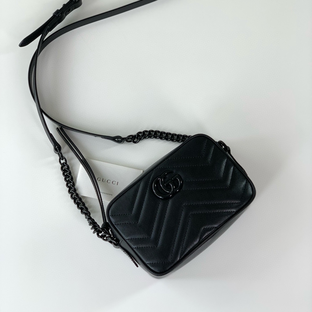 Gucci GG Marmont 634936 Shoulder Bag - Upgraded Original Leather in Black