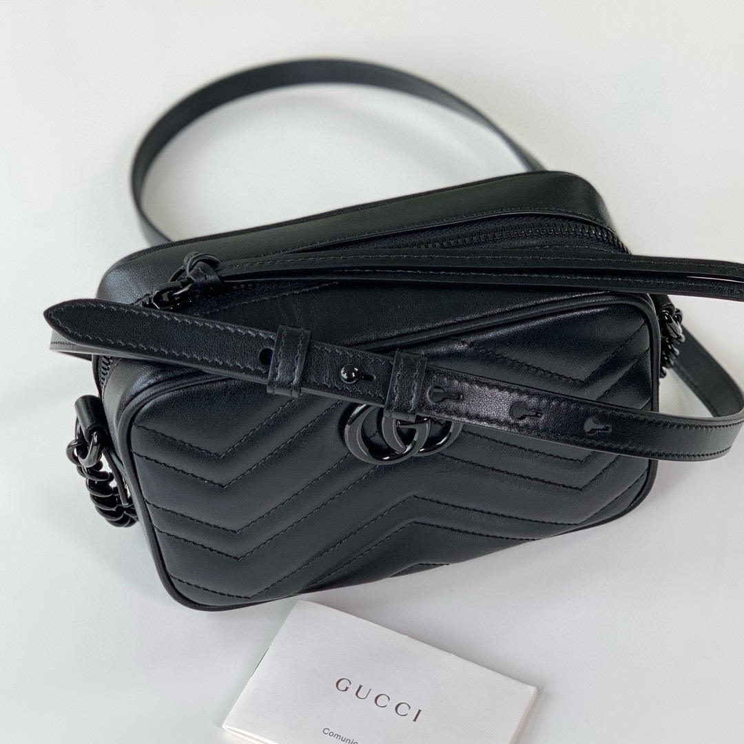 Gucci GG Marmont 634936 Shoulder Bag - Upgraded Original Leather in Black