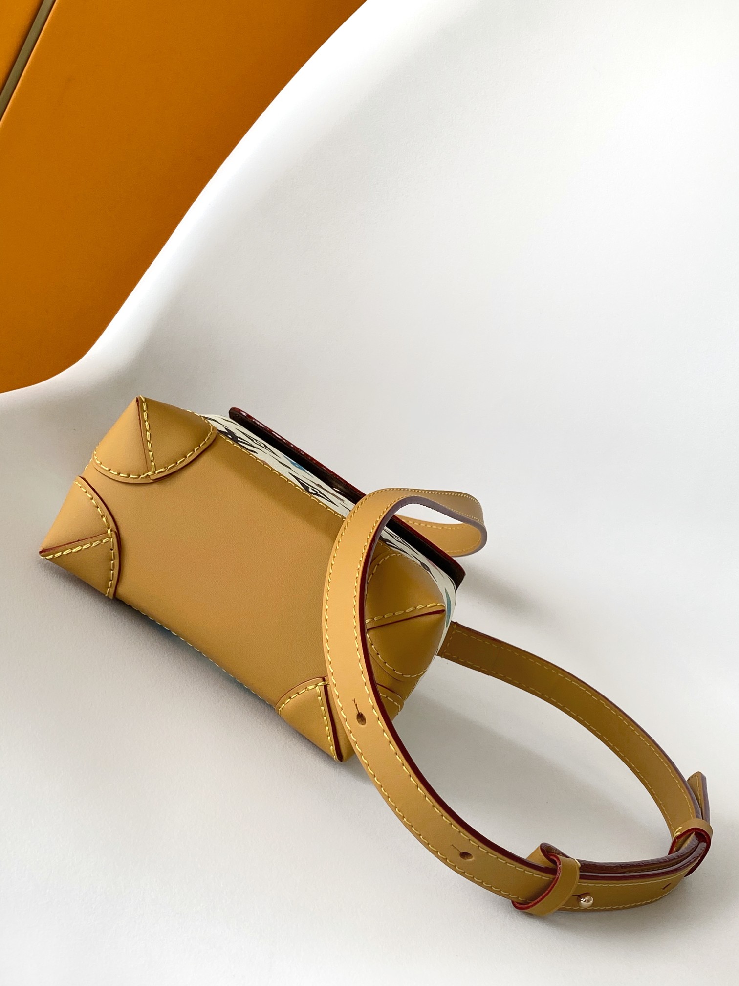 M83429 Nano Steamer Handbag by Louis Vuitton LV in Monogram Eclipse (White and Color)