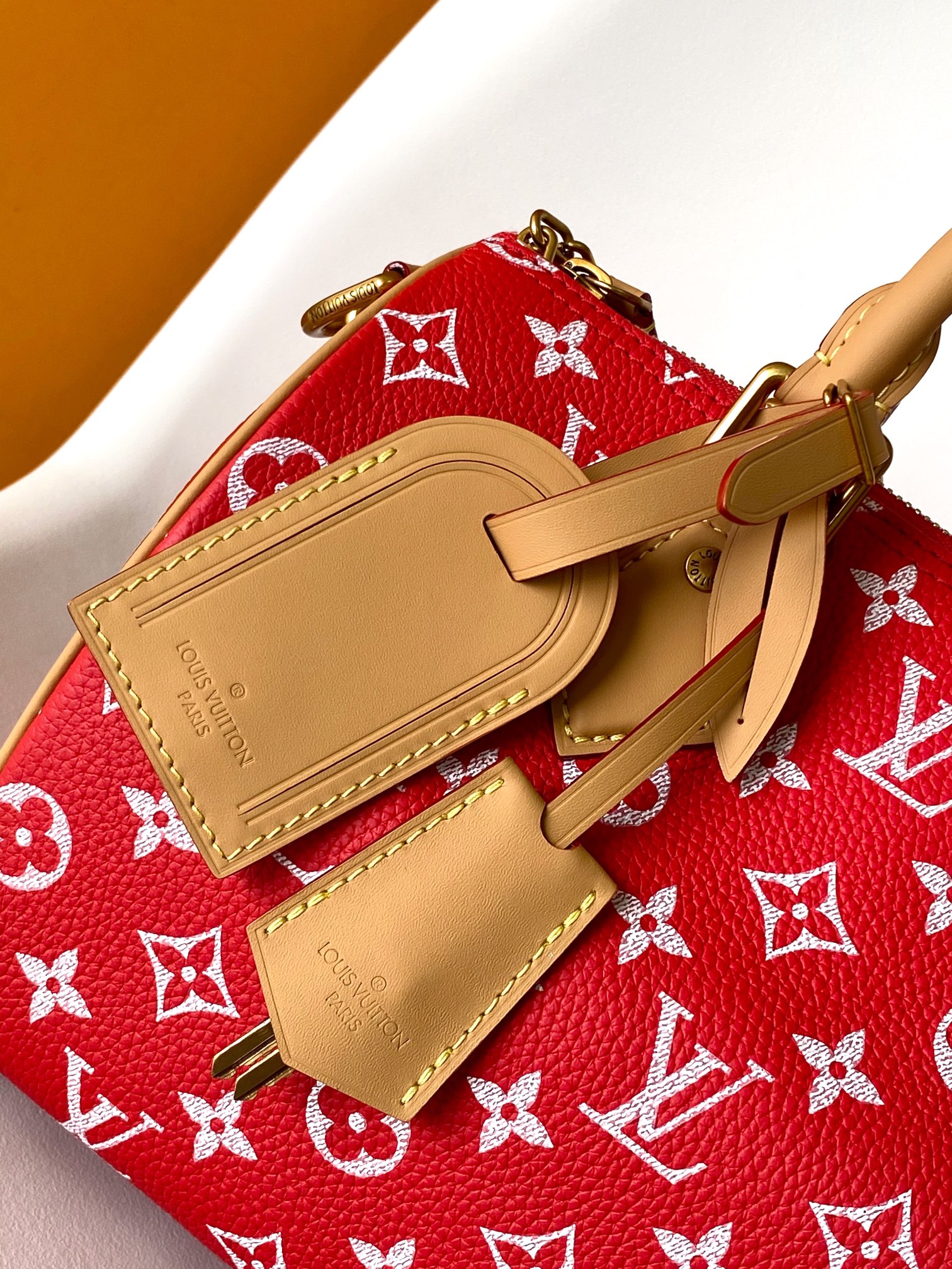 M24425 Bandouliere 25 Handbag by Louis Vuitton LV in Bright Red
