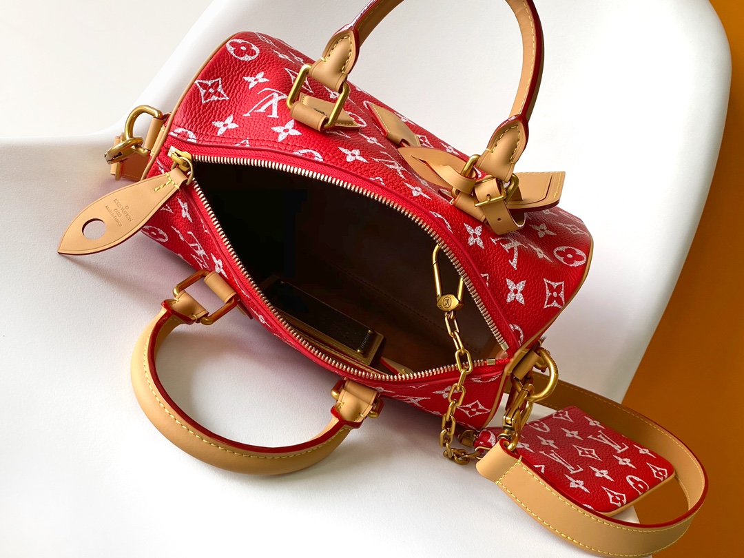 M24425 Bandouliere 25 Handbag by Louis Vuitton LV in Bright Red