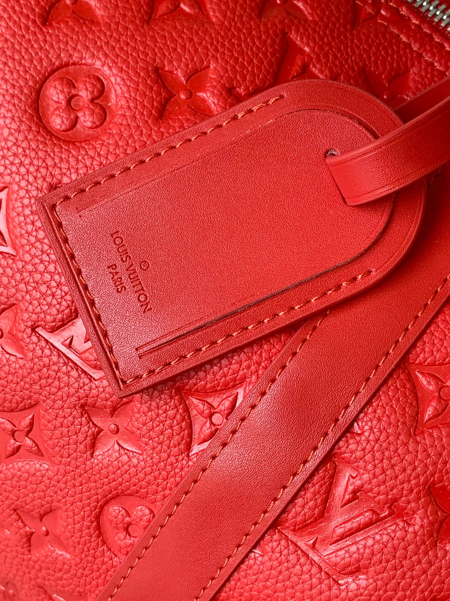 M23750 Keepall Bandouli??re 50 Travel Bag in Red by Louis Vuitton LV