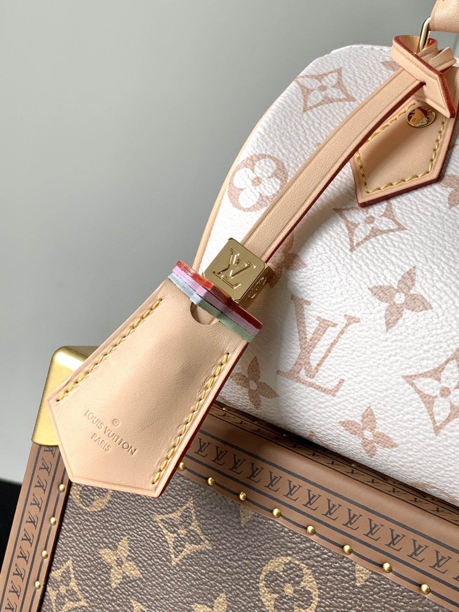 Louis Vuitton LV Speedy 18 Bag M24474 Limited Edition White Floral